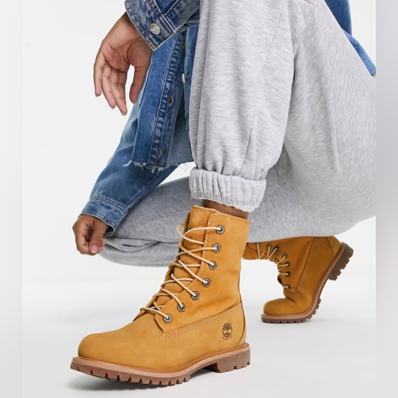 Timberland Wheat Nubuck Lace-Up Boots - Picture 2 of 9